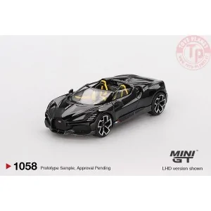 1:64 BUGATTI W16 MISTRAL BLACK 2024 MGT01058-L Mini Gt