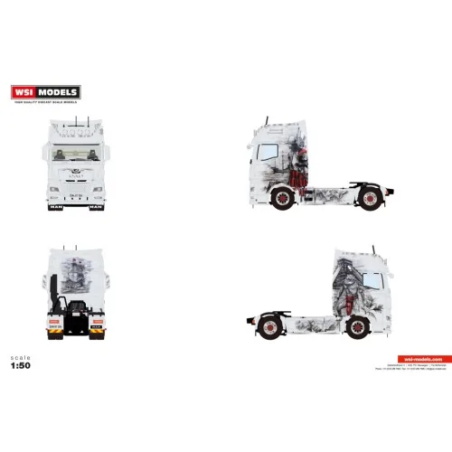 1/50 Decker Transporte MAN TGX GX 4X2 German Supertrucks Series WSI 01-5180 WSI MODELS