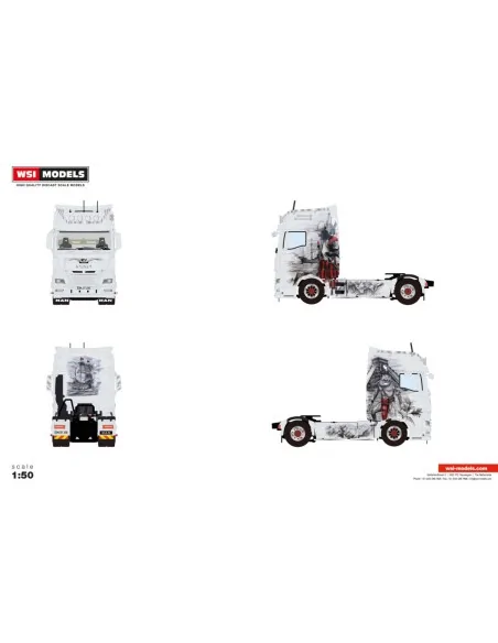 1/50 Decker Transporte MAN TGX GX 4X2 German Supertrucks Series WSI 01-5180 WSI MODELS