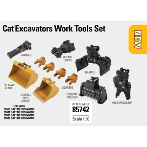 1/50 Cat Excavators Work Tools Set DM 85742 DIECAST MASTERS