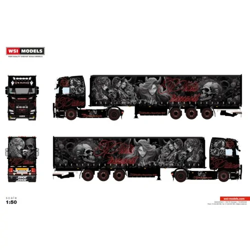 1/50 El-Patron SCANIA S HIGHLINE CS20H 4X2 CURTAINSIDE TRAILER - 3 AXLE WSI 01-5130 WSI MODELS