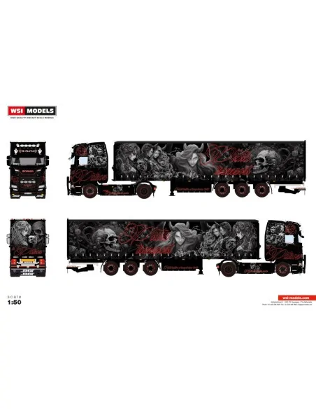 1/50 El-Patron SCANIA S HIGHLINE CS20H 4X2 CURTAINSIDE TRAILER - 3 AXLE WSI 01-5130 WSI MODELS