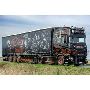 1/50 El-Patron SCANIA S HIGHLINE CS20H 4X2 CURTAINSIDE TRAILER - 3 AXLE WSI 01-5130 WSI MODELS