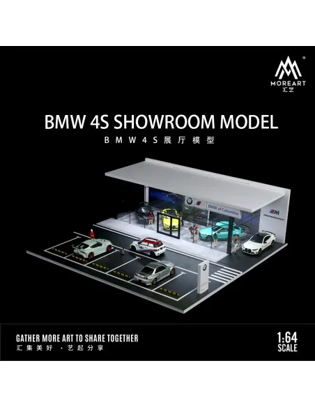 1/64 diorama bmw showroom with light MO936006 MOREART DIORAMI
