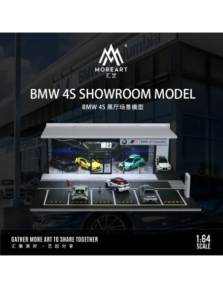 1/64 diorama bmw showroom with light MO936006 MOREART DIORAMI
