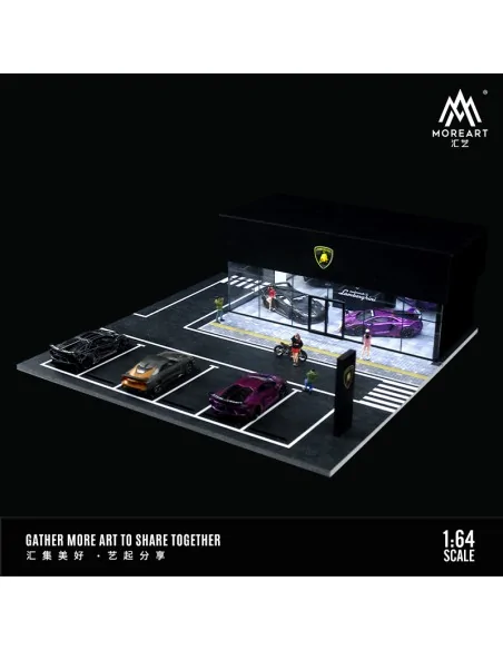 1/64 diorama Lamborghini showroom with light MO936001 MOREART DIORAMI