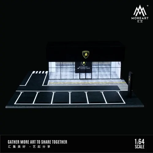 1/64 diorama Lamborghini showroom with light MO936001 MOREART DIORAMI