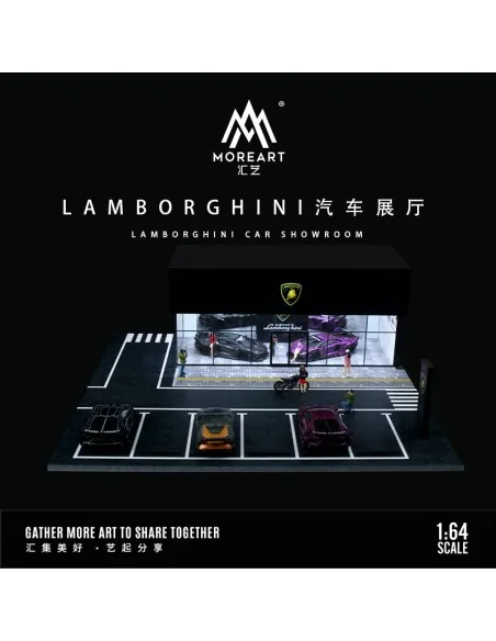 1/64 diorama Lamborghini showroom with light MO936001 MOREART DIORAMI