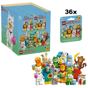 BOX COMPLETO 36 LEGO MINIFIGURES SERIE ANIMALI 28 LEGO 71051 BOX LEGO