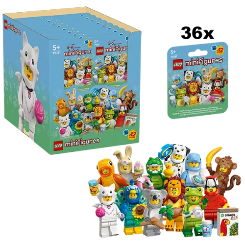 BOX COMPLETO 36 LEGO MINIFIGURES SERIE ANIMALI 28 LEGO 71051 BOX LEGO