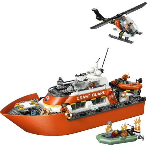 Motoscafo di soccorso ed elicottero della Guardia Costiera LEGO CITY 60504 LEGO