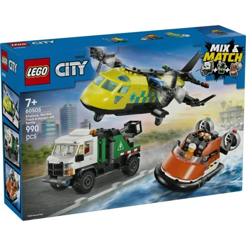 Remix aereo, camion di servizio e hovercraft LEGO CITY 60505 LEGO