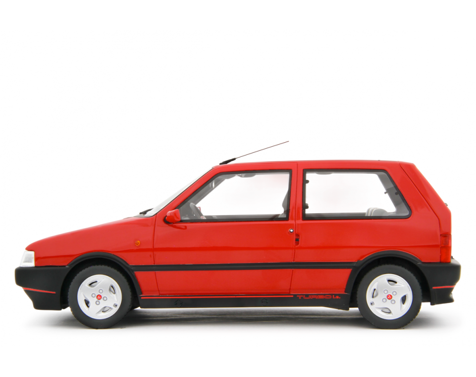 1:43 Fiat Uno Turbo EF 1990 Red Diecast Very Detailed Model Car