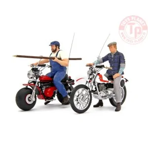 Bud Spencer Motozodiaco Tuareg 223-2 & Terence Hill Moto Ossa AE73 1:18 LM128DE LAUDORACING