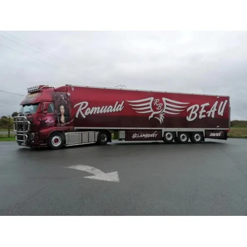 1/50 Volvo FH03 Globetrotter XL con semirimorchio frigo Beau - La Faucheuse TEKNO 88418 TEKNO