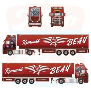 1/50 Volvo FH03 Globetrotter XL con semirimorchio frigo Beau - La Faucheuse TEKNO 88418 TEKNO
