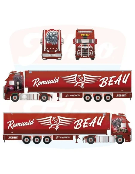 1/50 Volvo FH03 Globetrotter XL con semirimorchio frigo Beau - La Faucheuse TEKNO 88418 TEKNO
