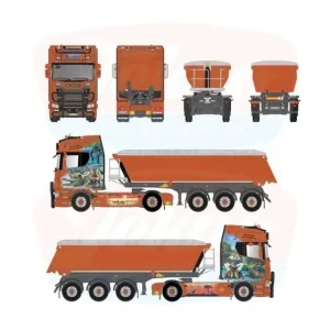 1/50 Scania Nex Gen S con semirimorchio ribaltabile Furtmeier TEKNO 88827 TEKNO
