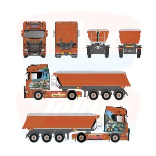 1/50 Scania Nex Gen S con semirimorchio ribaltabile Furtmeier TEKNO 88827 TEKNO
