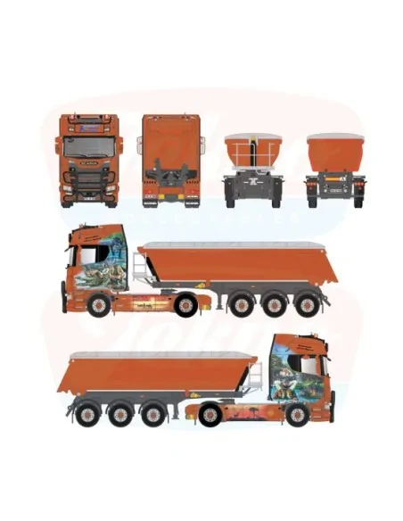 1/50 Scania Nex Gen S con semirimorchio ribaltabile Furtmeier TEKNO 88827 TEKNO