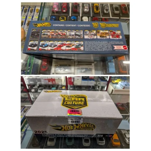 1/64 2025 HOT WHEELS CAR CULTURE & TEAM TRANSPORT 3/4 FERRARI E BUGATTI CHASE HOT WHEELS HJV98-979Q HOT WHEELS