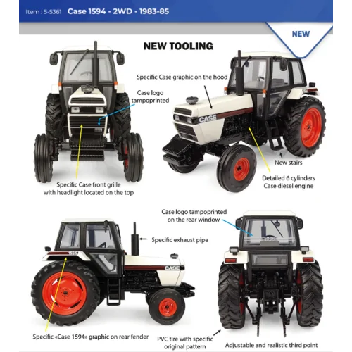 1/32 CASE 1594 2WD 1983-1985 UH 5361 UNIVERSAL HOBBIES