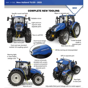 1/32 New Holland t5.120 2025 UH7202 UNIVERSAL HOBBIES
