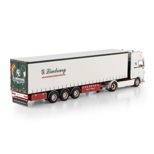 1/50 Limbourg DAF XF SUPER SPACE CAB MY2017 4X2 CURTAINSIDE TRAILER - 3 AXLE WSI 01-4884 WSI MODELS