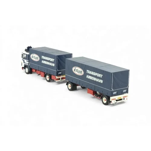 1/50 Kim Johansen Scania 140 rigid truck with 2-axle curtain-sided trailer TEKNO 87002 TEKNO