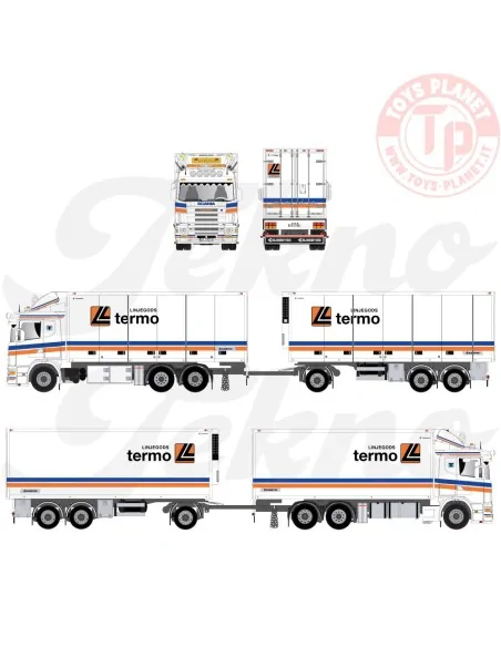 Scania 4-series 164-580 truck with 3-axle trailer Linjegods TEKNO 86459 TEKNO Scania 4-series 164-580 truck with 3-axle trailer Linjegods TEKNO 86459 TEKNO