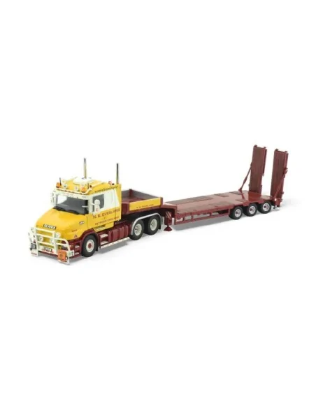 Scania 4-serie Torpedo met 3-assige semi dieplader Overland TEKNO 85268 TEKNO