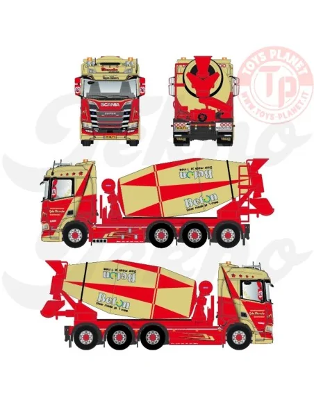 Scania Next Gen R650 motorwagen met mixer opbouw Mussche Transport TEKNO 86739 TEKNO