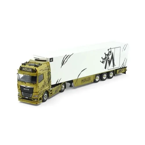 Man TGX GX 4x2 con rimorchio frigorifero a 3 assi Muller - Golden Commander TEKNO 87945 TEKNO