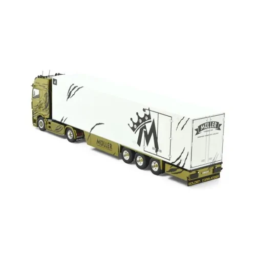 Man TGX GX 4x2 con rimorchio frigorifero a 3 assi Muller - Golden Commander TEKNO 87945 TEKNO