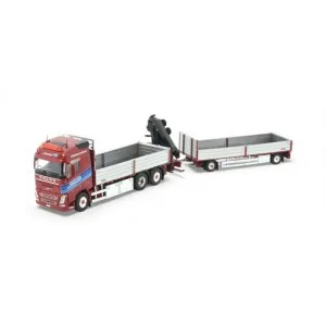 1/50 Sidler Volvo FH04 Globetrotter rigid truck with open bed and crane TEKNO 86950 TEKNO