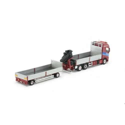 1/50 Sidler Volvo FH04 Globetrotter rigid truck with open bed and crane TEKNO 86950 TEKNO