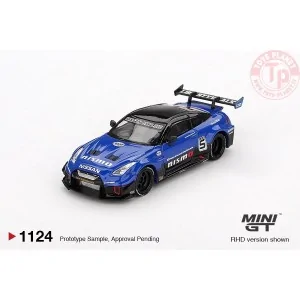 1:64 NISSAN GTR R35 LB-SILHOUETTE WORKS GT BLUE 2025 MGT01124-L MINI GT