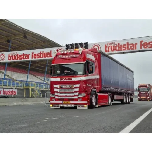 1/50 Pennings Transport Scania NGR Highline 4x2 trekker met 3-assige schuifzeilenoplegger TEKNO 90046 TEKNO