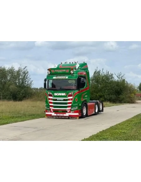 1/50 Jan Mues Scania NGR 6x2 met 2-assige dieplader en houten kist TEKNO 88134 TEKNO 1/50 Jan Mues Scania NGR 6x2 met 2-assige dieplader en houten kist TEKNO 88134 TEKNO