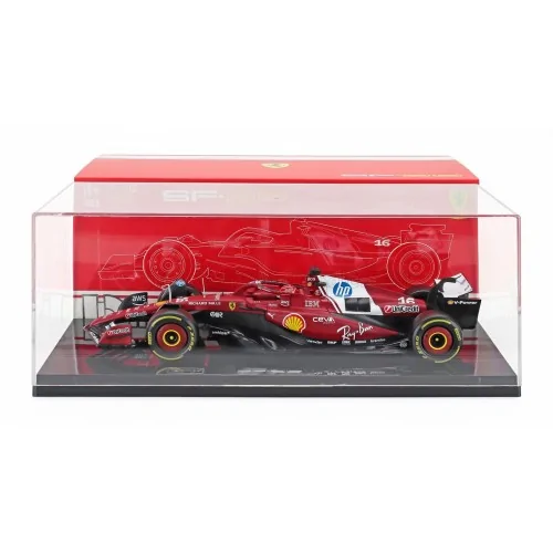 1/18 FERRARI con vetrina F1 SF-25 TEAM SCUDERIA FERRARI N 16 SEASON 2025 CHARLES LECLERC BU18-16822-L-VET BURAGO