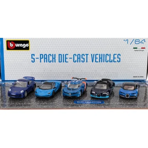 1/64 PORSCHE 911 TURBO - LAMBORGHINI CENTENARIO - RENAULT ALPINE A110 - BUGATTI VEYRON 16.4 - CHIRON BU18-59150-B BURAGO