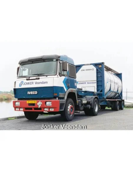 1/50 Jonker Veendam Iveco Turbostar 4x2 met 3 assige Silo oplegger TEKNO 87001 TEKNO 1/50 Jonker Veendam Iveco Turbostar 4x2 met 3 assige Silo oplegger TEKNO 87001 TEKNO