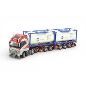 1/50 SL Logistics Volvo FH05 Globetrotter XL 6x2 met D-Tec flexitrailer en 2x Swap Tankcontainer TEKNO 86476 TEKNO