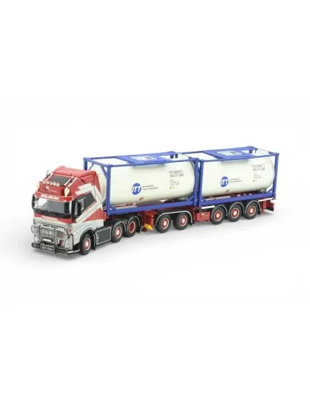 1/50 SL Logistics Volvo FH05 Globetrotter XL 6x2 met D-Tec flexitrailer en 2x Swap Tankcontainer TEKNO 86476 TEKNO