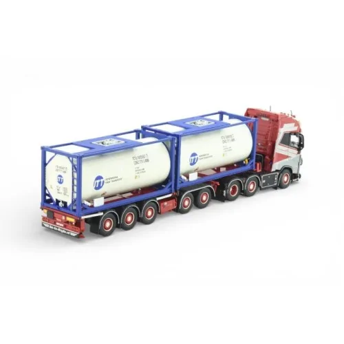 1/50 SL Logistics Volvo FH05 Globetrotter XL 6x2 met D-Tec flexitrailer en 2x Swap Tankcontainer TEKNO 86476 TEKNO
