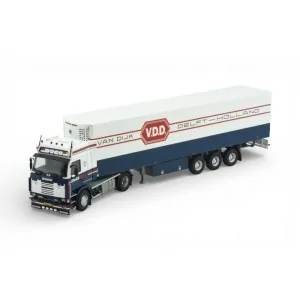 1/50 Dijco Scania 143-450 met Estepe dak en 3-assige koeloplegger TEKNO 85412 TEKNO