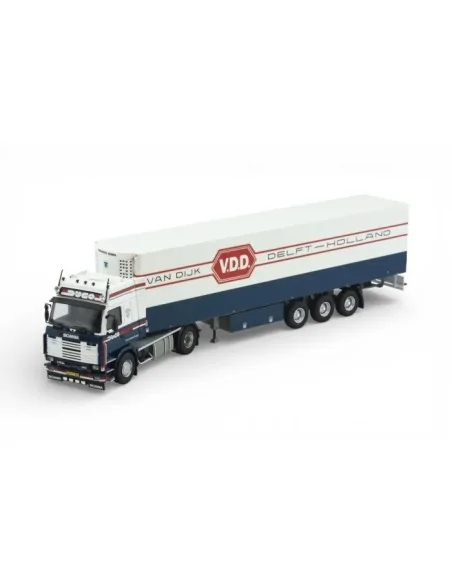 1/50 Dijco Scania 143-450 met Estepe dak en 3-assige koeloplegger TEKNO 85412 TEKNO