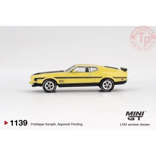 1/64 FORD MUSTANG MACH 1 GRABBER YELLOW 1971 MGT01139-L Mini Gt