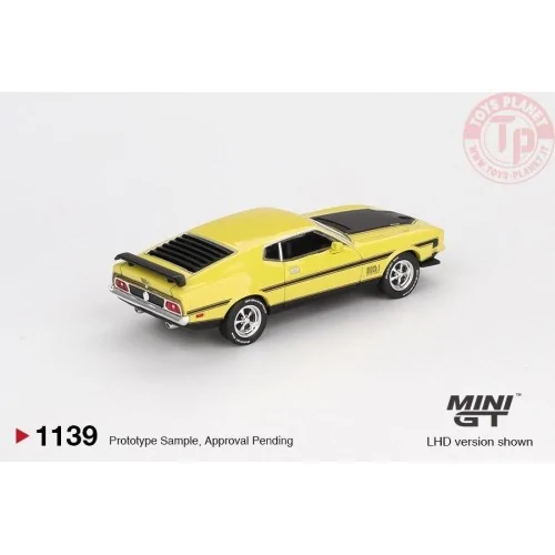 1/64 FORD MUSTANG MACH 1 GRABBER YELLOW 1971 MGT01139-L Mini Gt
