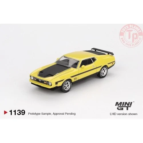 1/64 FORD MUSTANG MACH 1 GRABBER YELLOW 1971 MGT01139-L Mini Gt